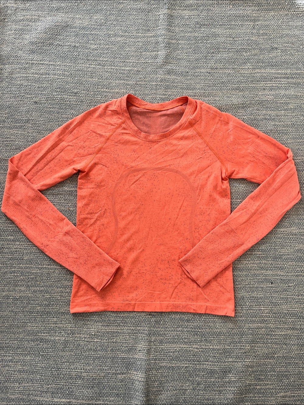 lululemon swiftly tech long sleeve shirt orange size 6